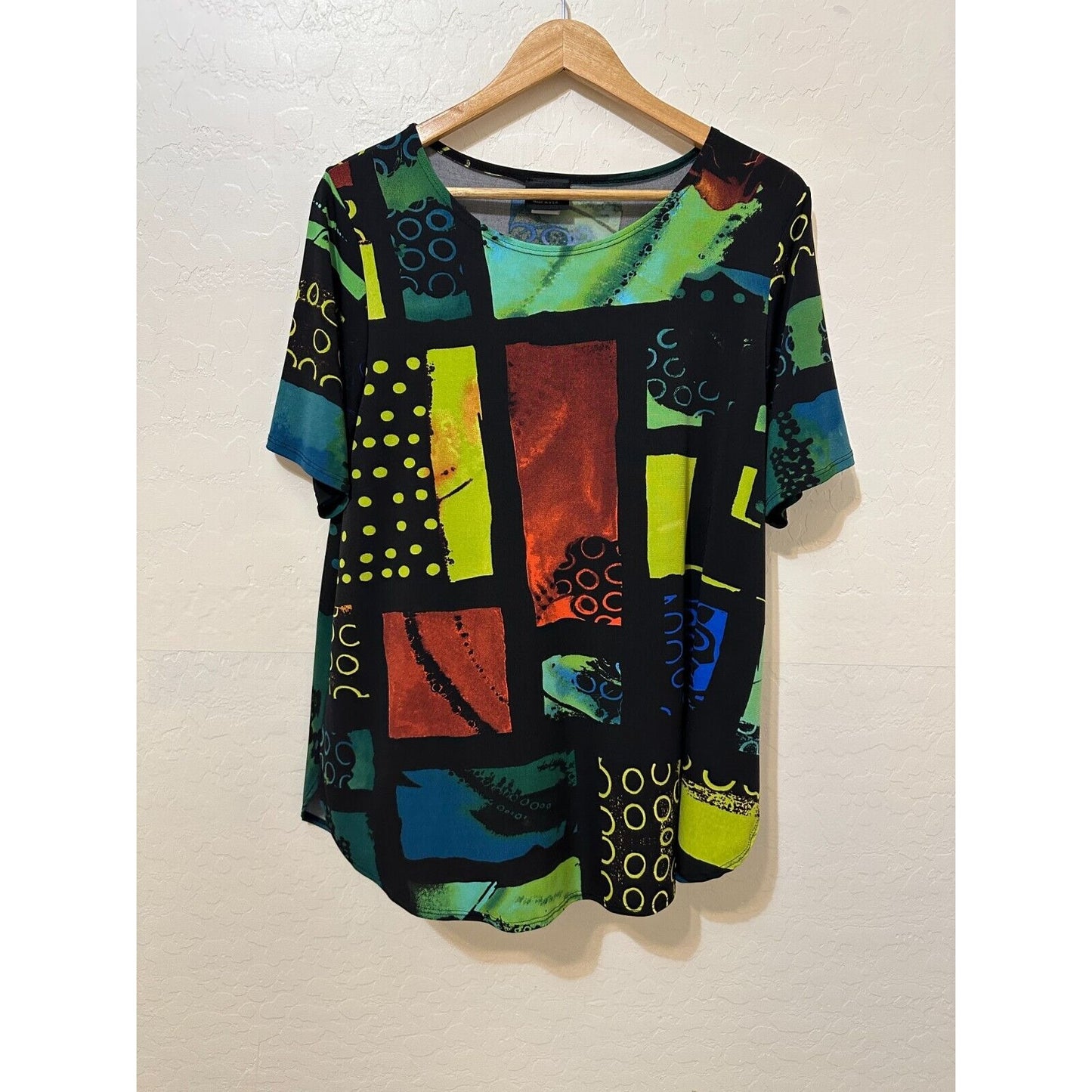 Vintage Jostar Womans Abstract Top Size XL Artsy Grunge Retro Y2K 90s Wacky Punk