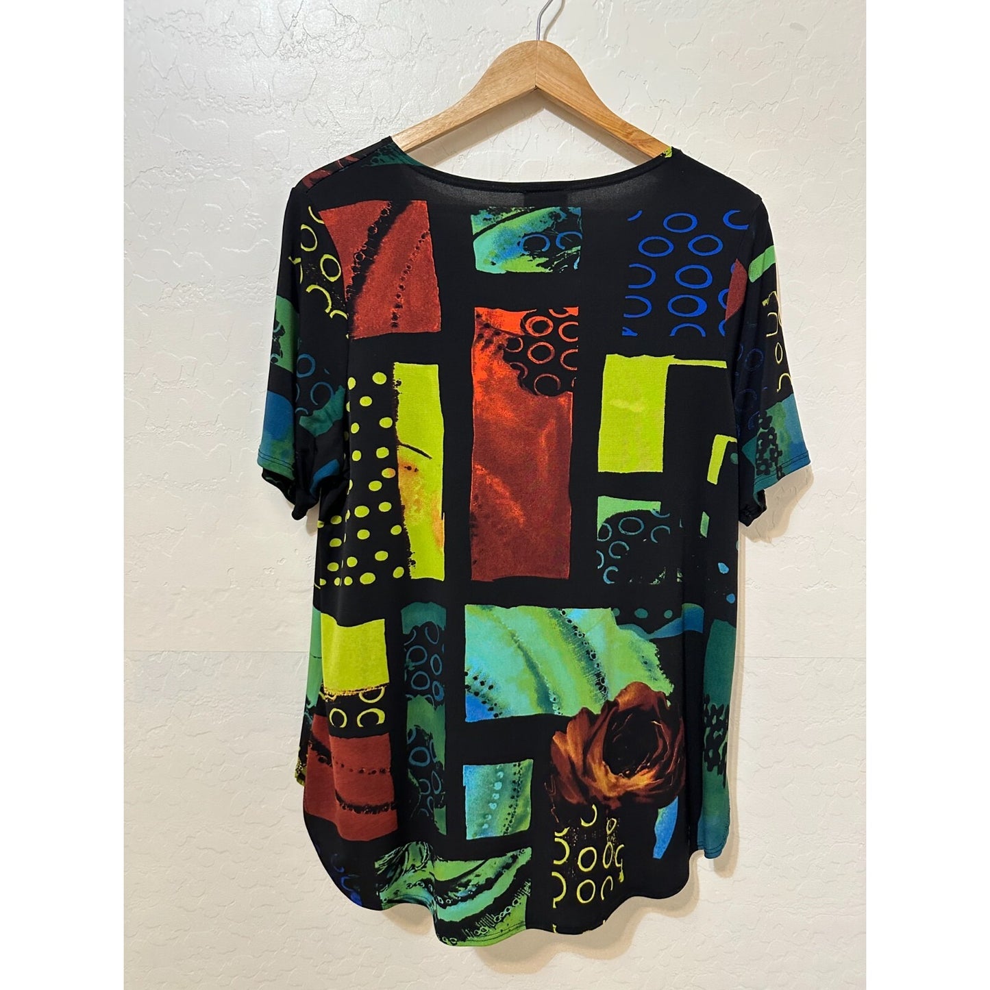 Vintage Jostar Womans Abstract Top Size XL Artsy Grunge Retro Y2K 90s Wacky Punk
