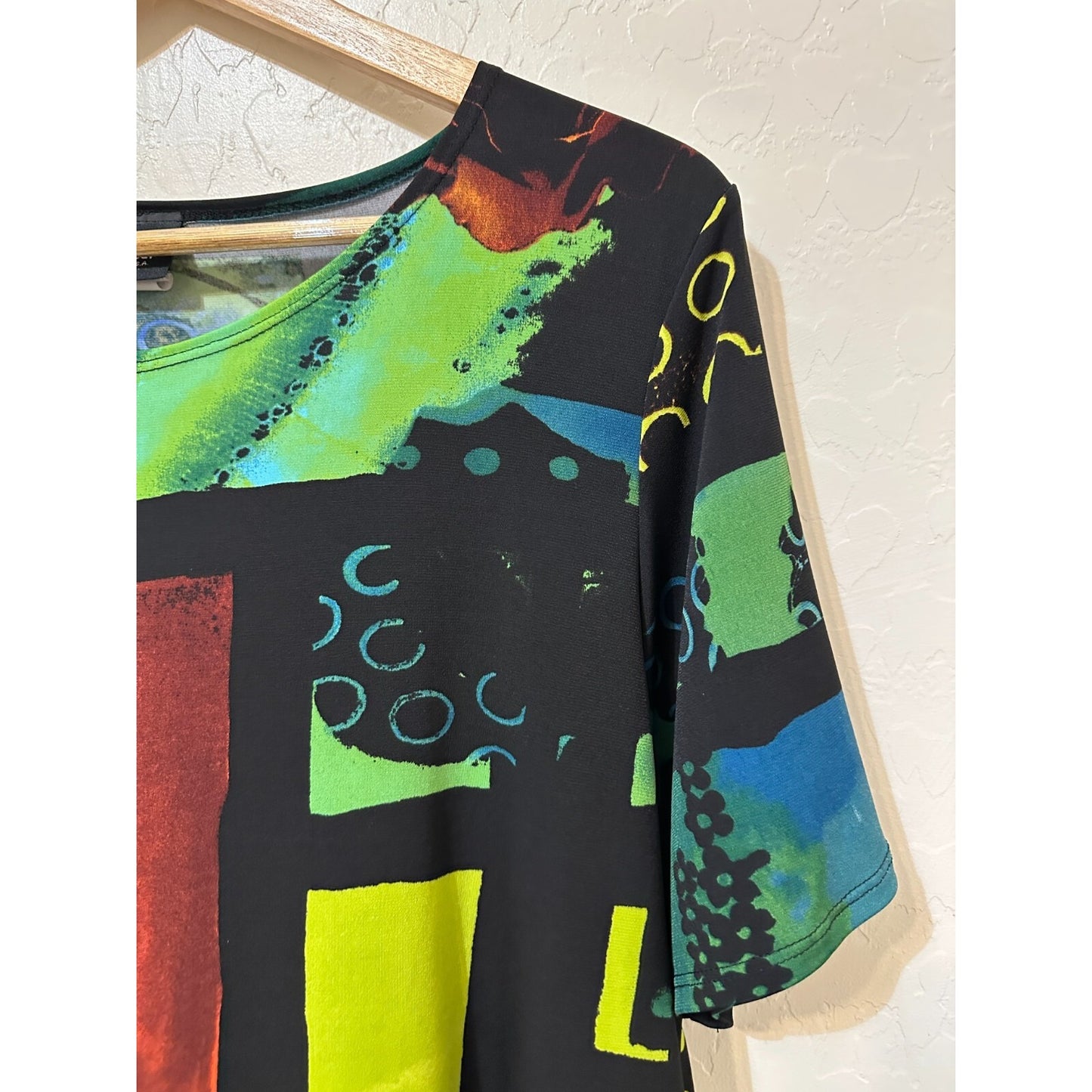Vintage Jostar Womans Abstract Top Size XL Artsy Grunge Retro Y2K 90s Wacky Punk