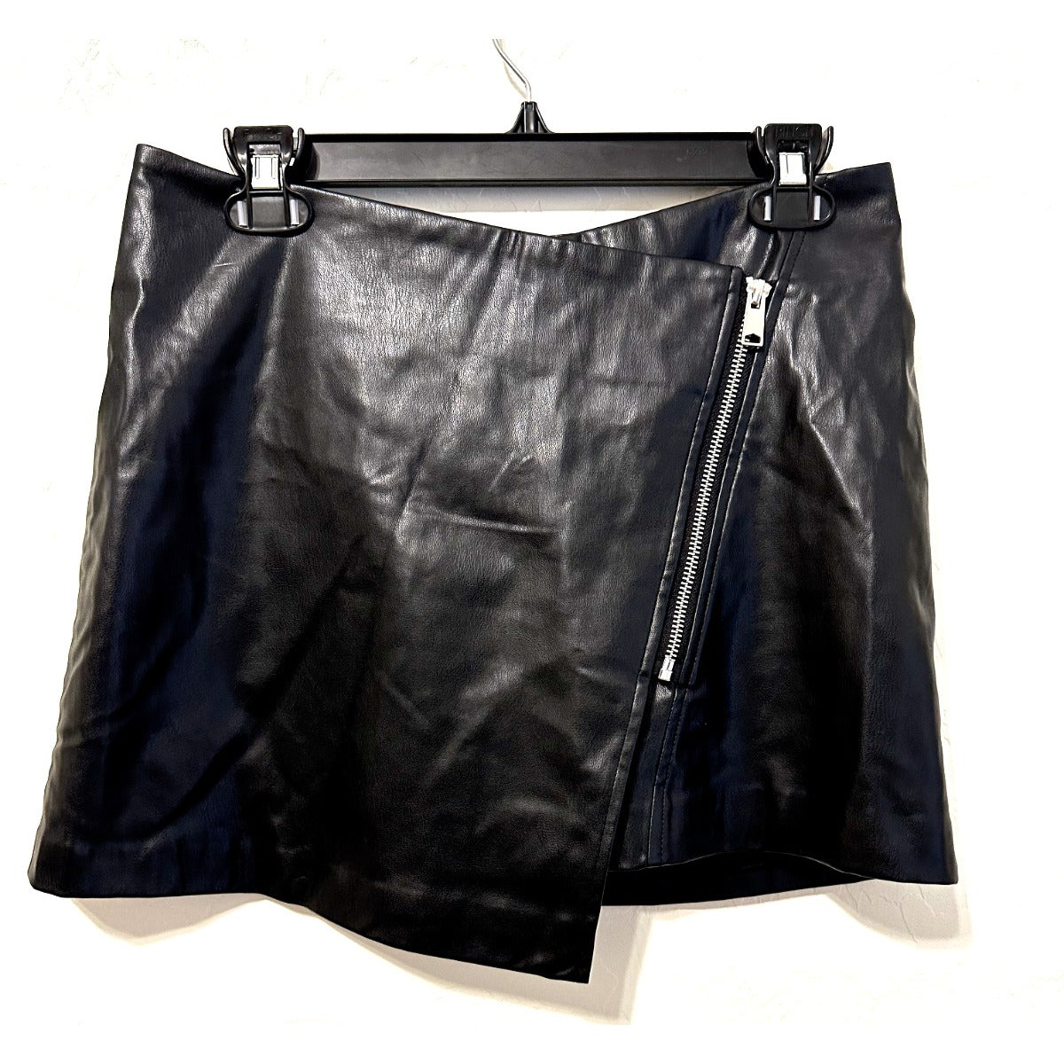 Zara Womans Zip Up Mini Skirt Size S Moto Grunge Goth Whimsigoth Y2K Punk