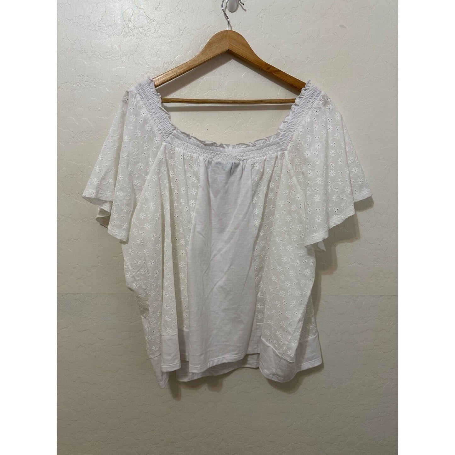 Lane Bryant Woman Floral Embroidered Top 22/24 Beachy Cottagecore Boho Western
