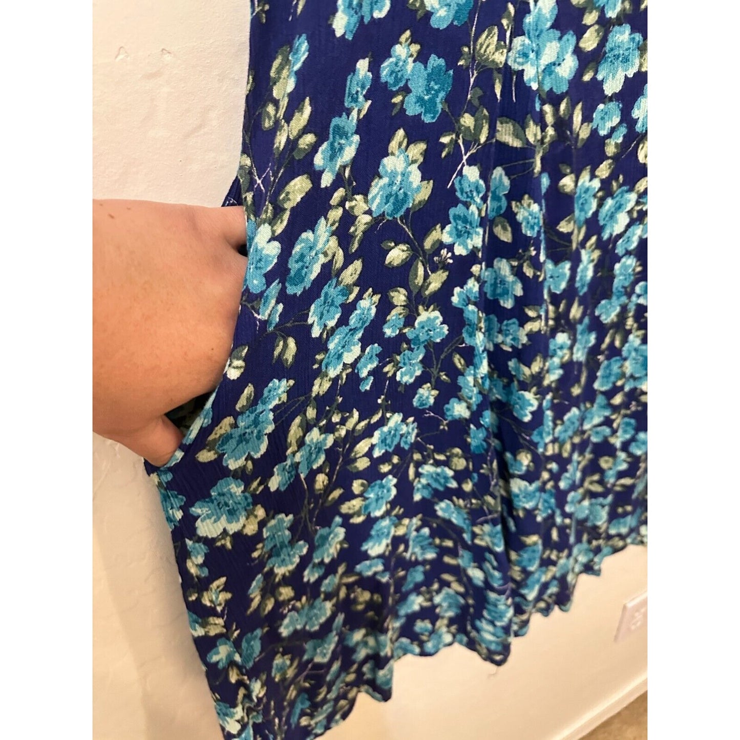 Y2K Woman Within Floral Midi Dress 16W Boho Western Beachy Fairy Cottagecore