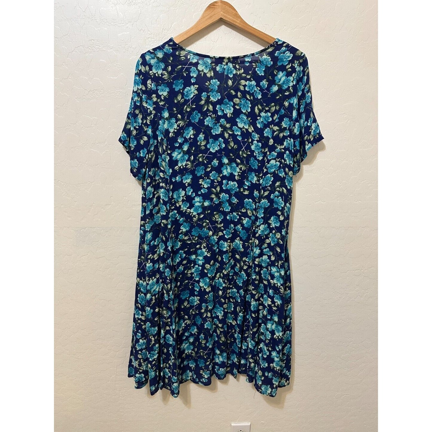 Y2K Woman Within Floral Midi Dress 16W Boho Western Beachy Fairy Cottagecore