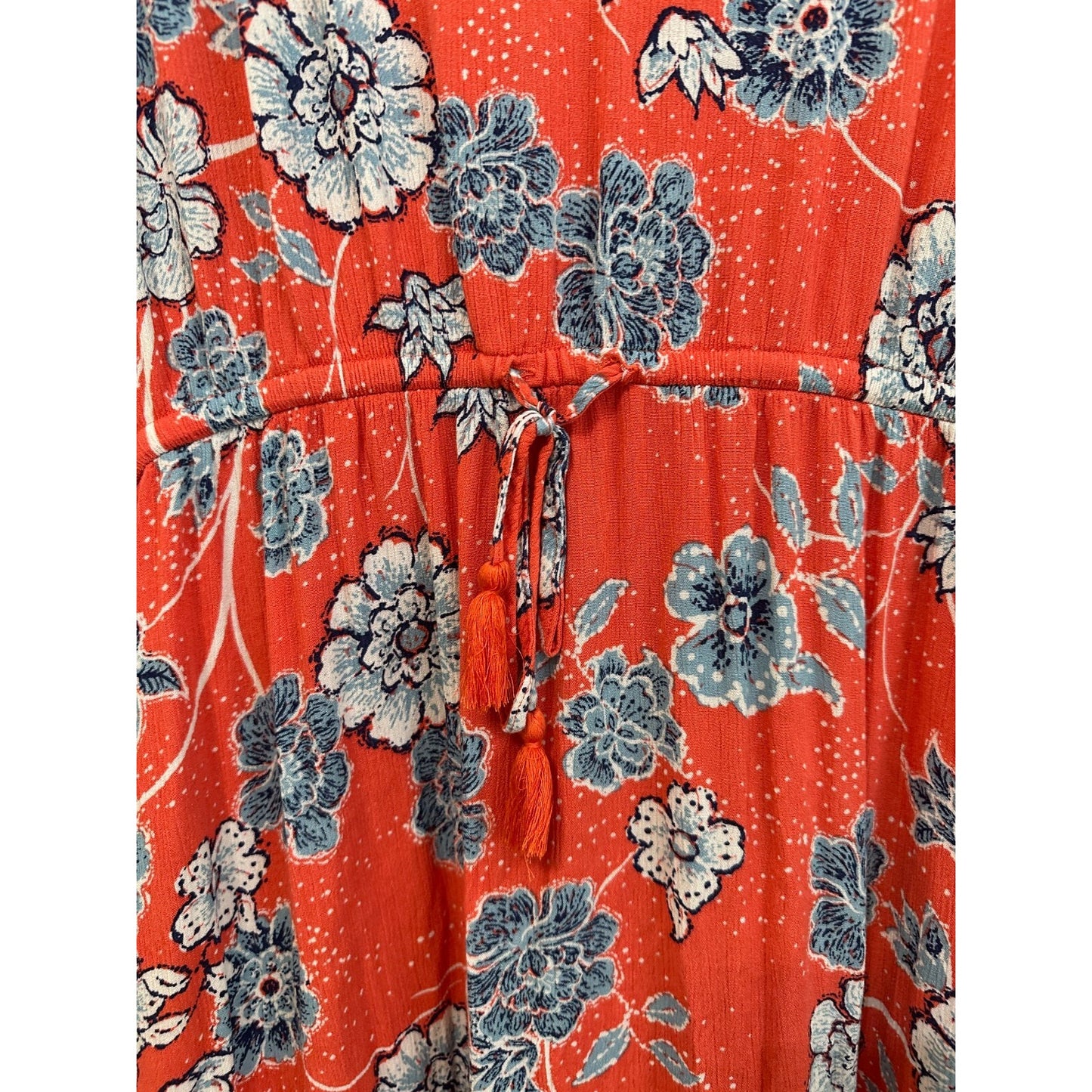 Boho Beachy Vacay Sonoma Womans Floral Maxi Dress SZ 2X Hawaiian Resort Travel