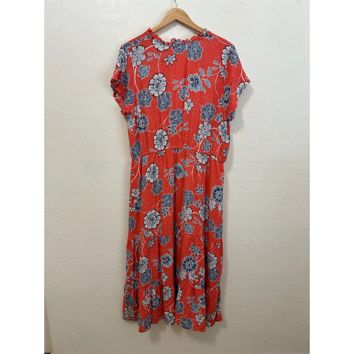 Boho Beachy Vacay Sonoma Womans Floral Maxi Dress SZ 2X Hawaiian Resort Travel
