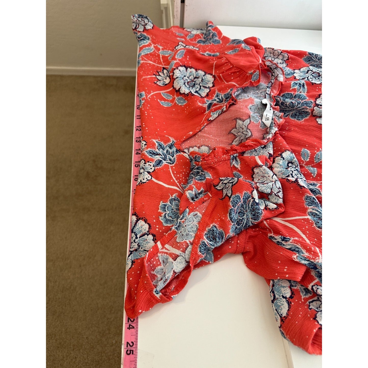 Boho Beachy Vacay Sonoma Womans Floral Maxi Dress SZ 2X Hawaiian Resort Travel