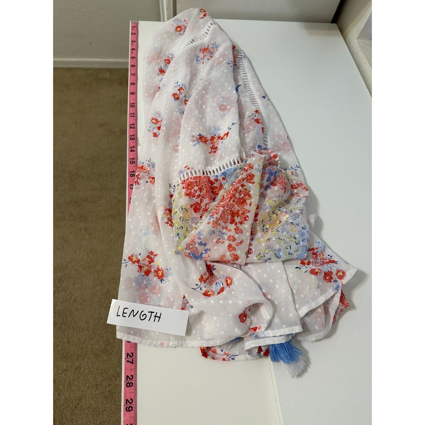 Y2K Boho Western Open Front Cardigan Sz 2X Balloon Sleeves Floral Beachy Travel