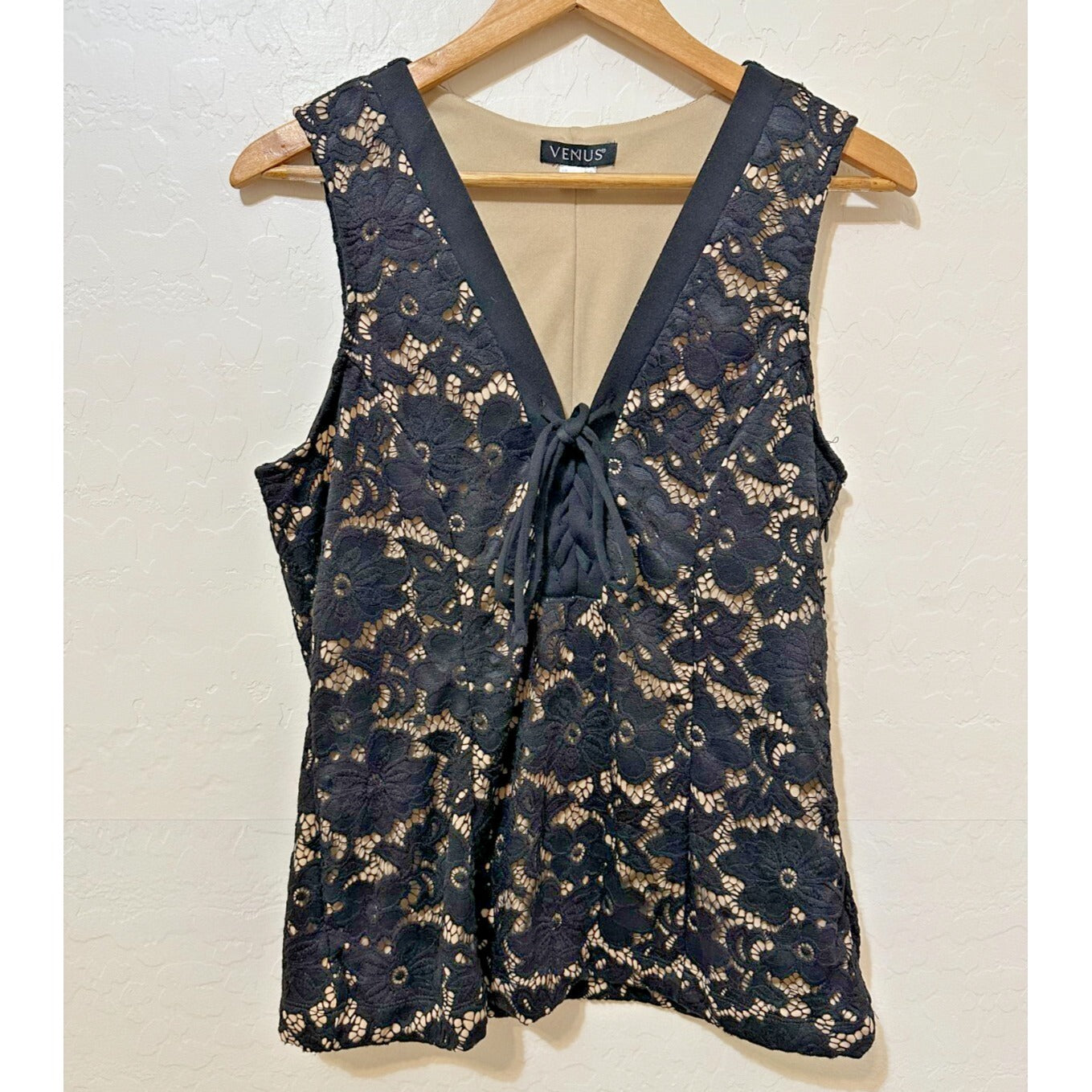 Y2K 90s Venus Womans Lace Whimsigoth Top Sz L Fairy Grunge Formal Event Floral