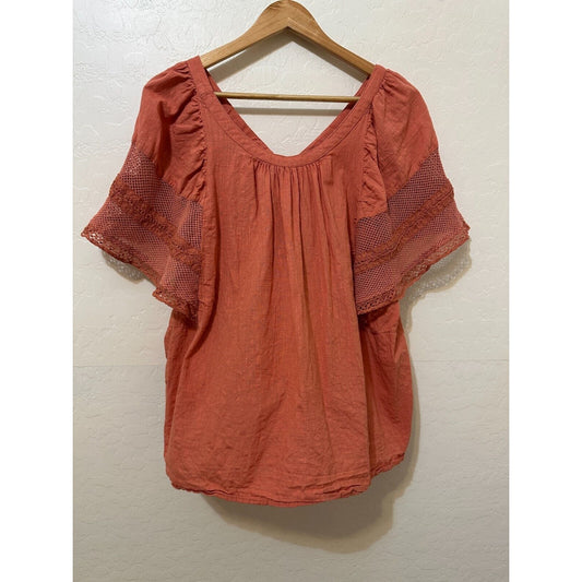 Old Navy Woman Boho Crochet Tops Sz XL Boho Hippie Western Festival Beachy Vacay