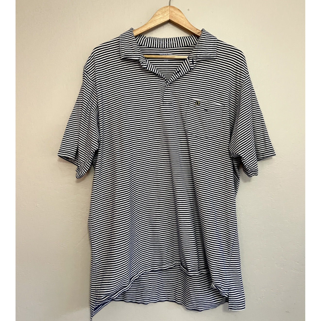 B. Draddy Mens Polo Striped Golf Shirt Size XL Pima Cotton Golf Sports Outdoors