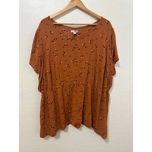 Sonoma Womans Ditsy Floral Top Size 4X Boho Western Hippie Beachy Travel Office