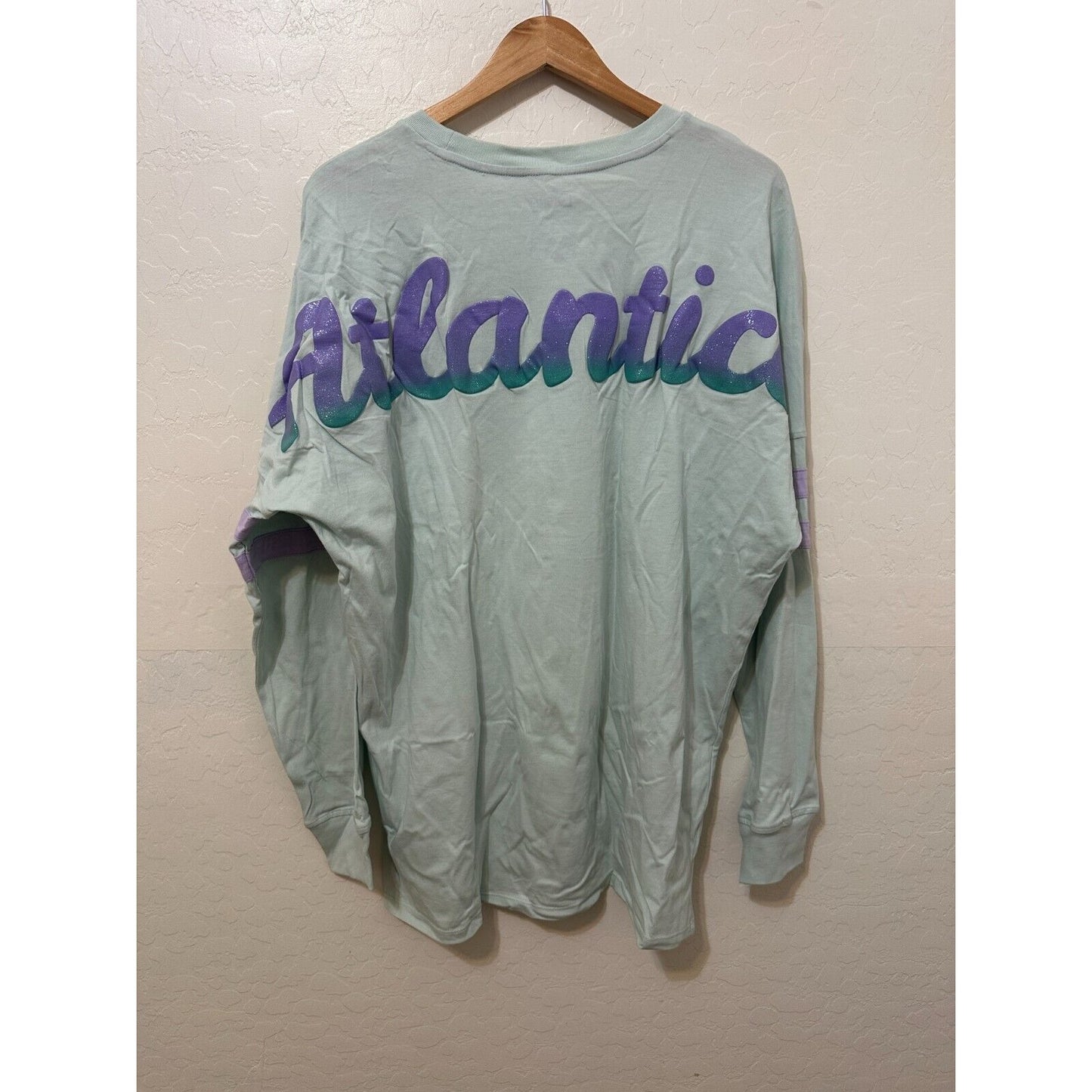 Disney Womans Atlantica Long Sleeve Top Size XL Little Mermaid Resort Travel Sea