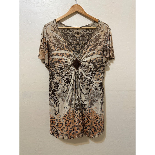 Vintage Apt 9 Womans Y2K Fairy Top Size 1X Western Festival Whimsigoth 70s 90s