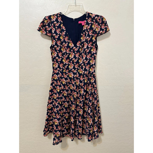 Y2K Floral Dainty Betsey Johnson Dress Size 2 Fairy Beachy Festival Pinup Event