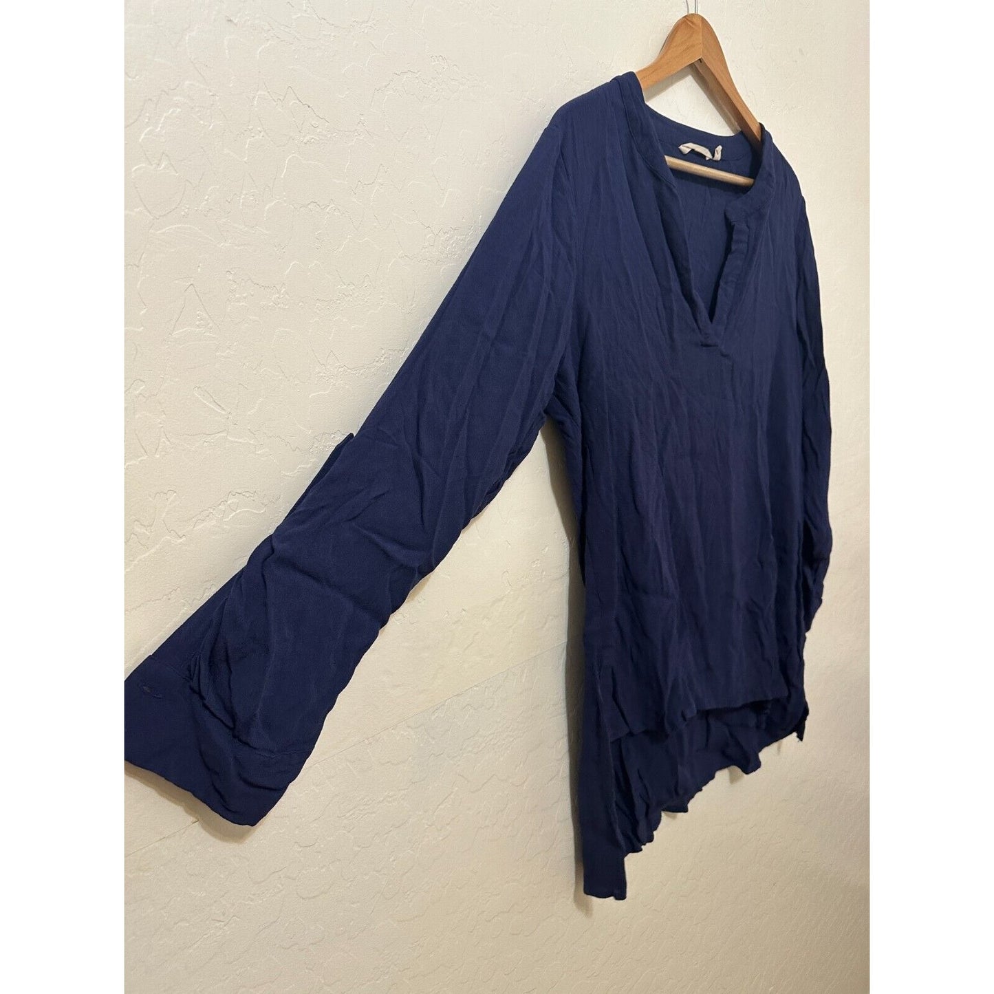 Soft Surroundings Womans Tunic Top Size XL High Low 3/4 Sleeve Boho Lagenlook