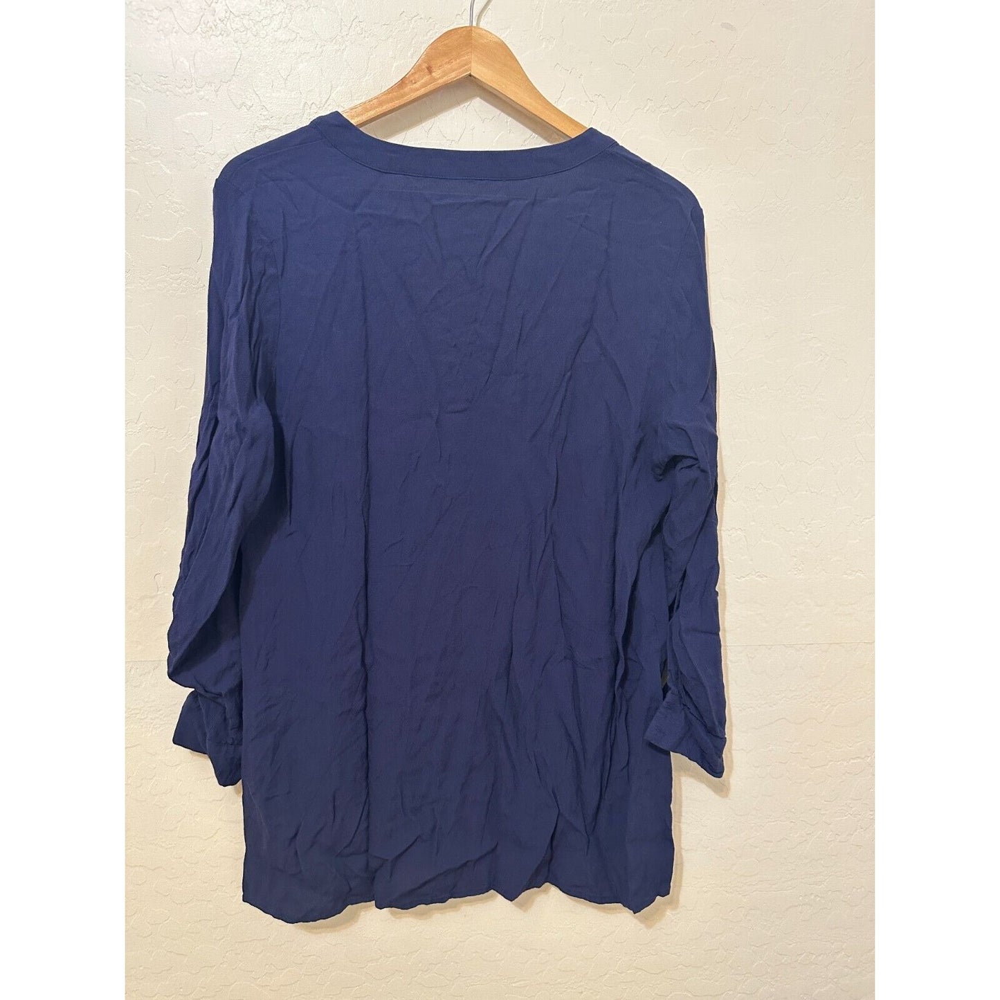 Soft Surroundings Womans Tunic Top Size XL High Low 3/4 Sleeve Boho Lagenlook