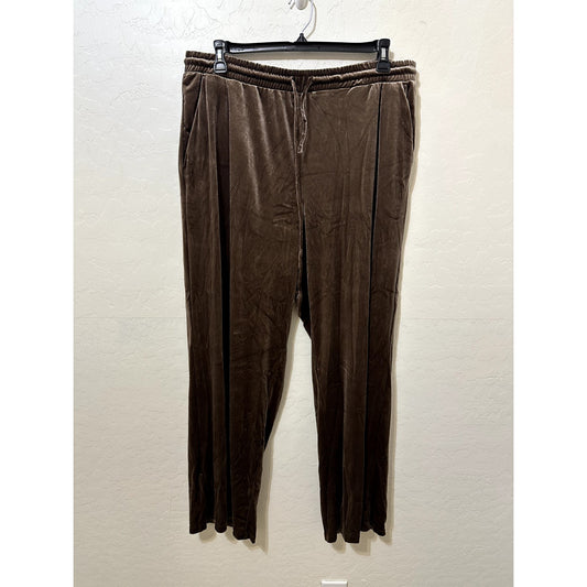 Gap Pull On Wide Leg Womans Velvet Joggers Size XL Y2K Slouchy Preppy Comfort