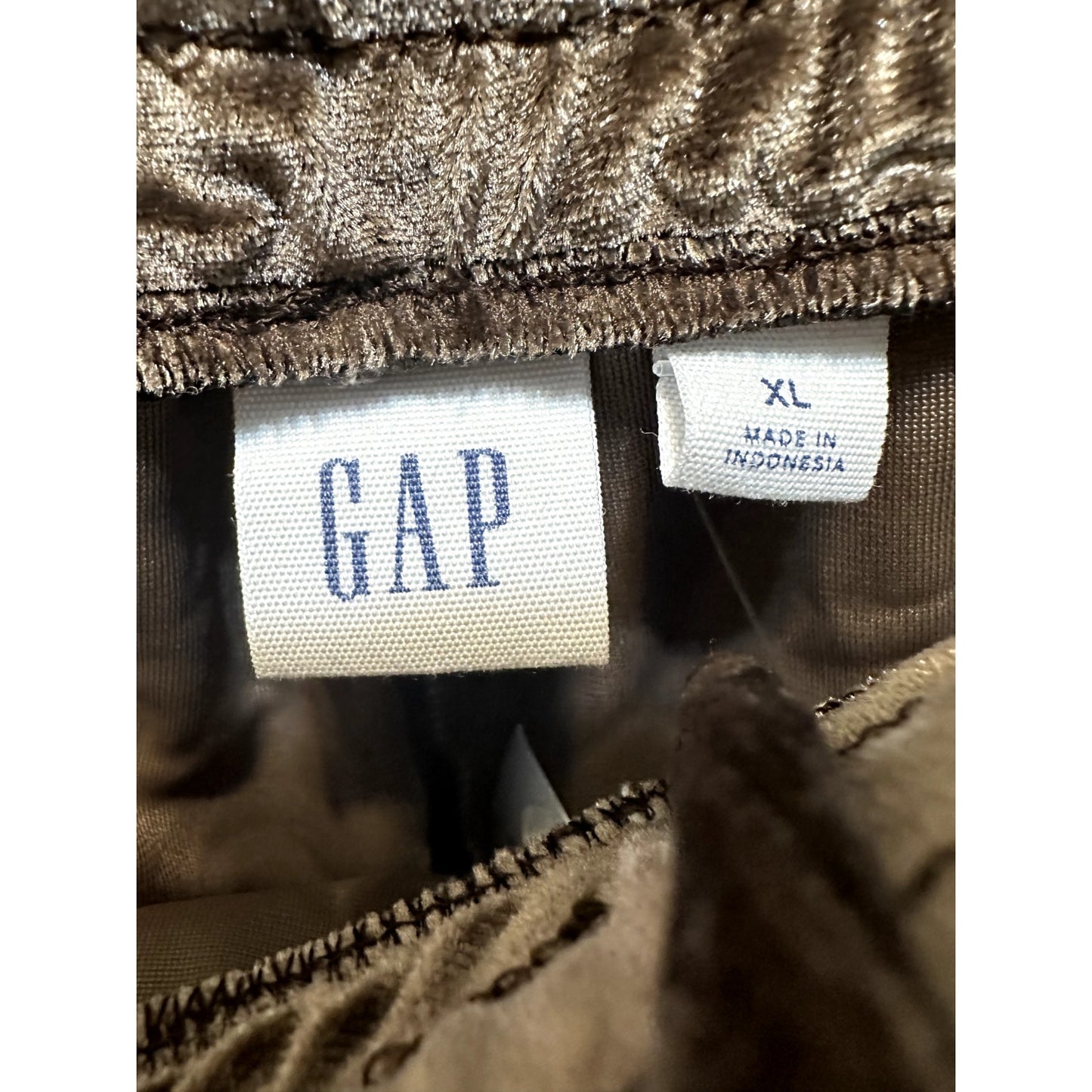 Gap Pull On Wide Leg Womans Velvet Joggers Size XL Y2K Slouchy Preppy Comfort