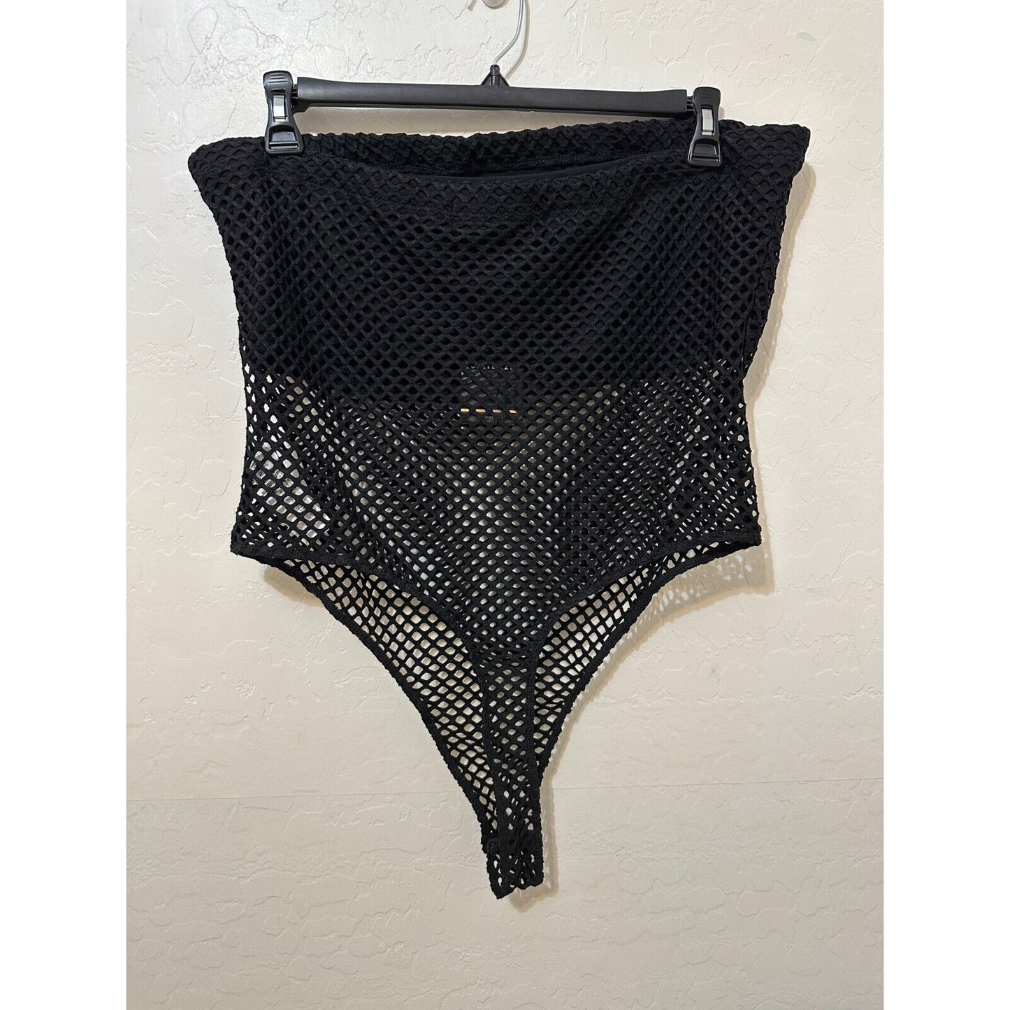 Forever 21 Mesh Womans Swimsuit Size 2X Black Sheer Sexy Grunge Retro Beach NWT