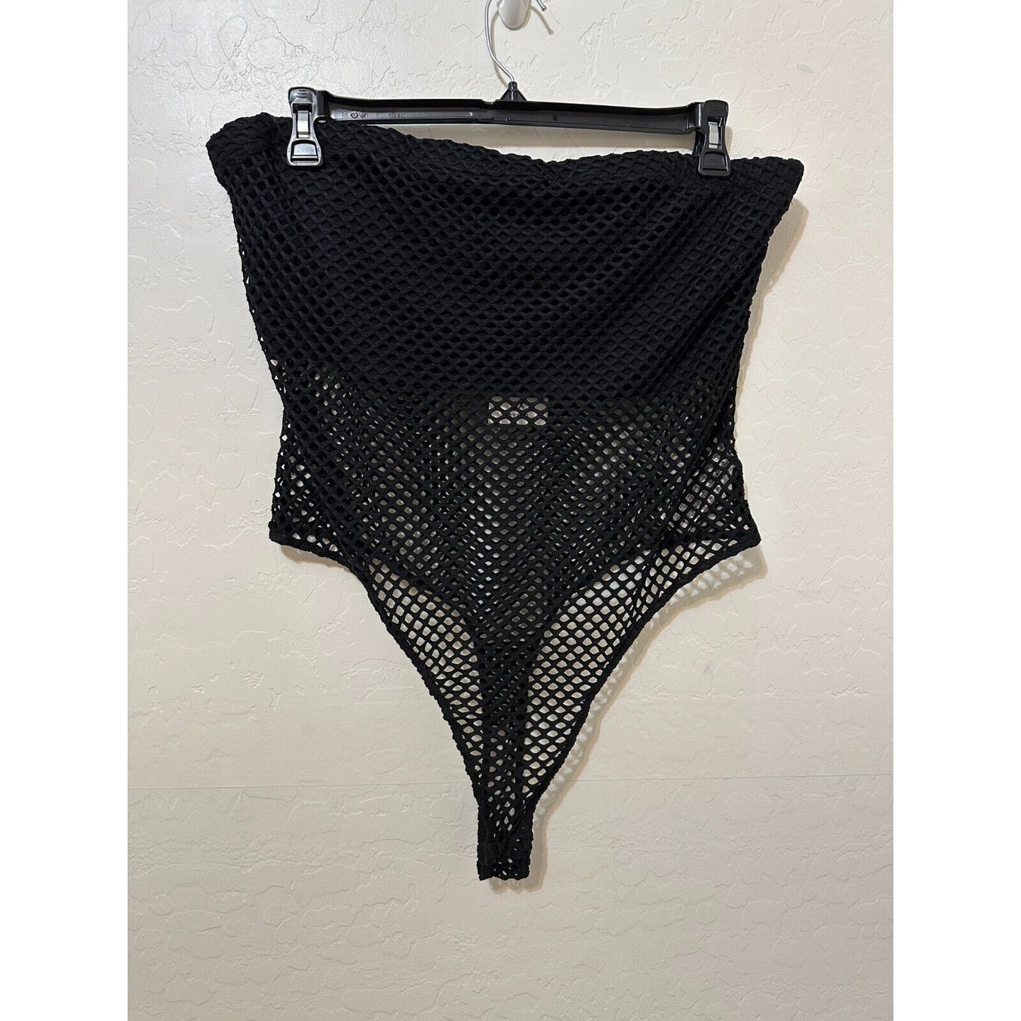 Forever 21 Mesh Womans Swimsuit Size 2X Black Sheer Sexy Grunge Retro Beach NWT