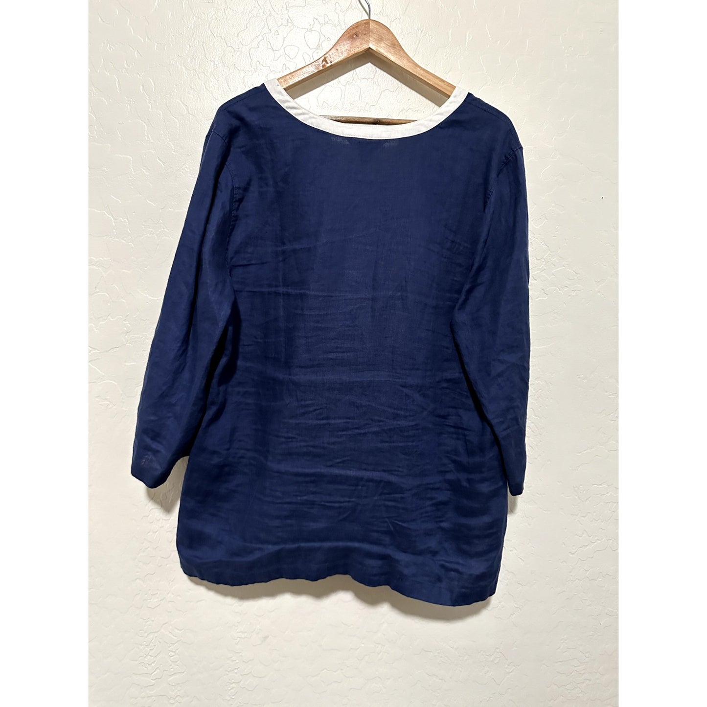 Tommy Bahama Woman's 100% Linen Tunic Top Size XL Beachy Summer Minimal Office