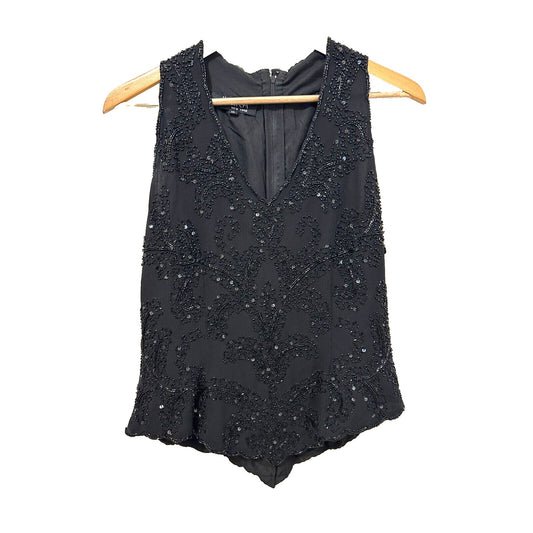 Jkara New York Womans Sequin Top Size M Y2K Formal Whimsigoth Cocktail Wedding