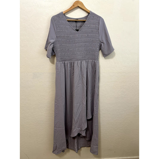 Womans Smocked Layered Maxi Dress Size XL Babydoll Boho Classic Minimal Event