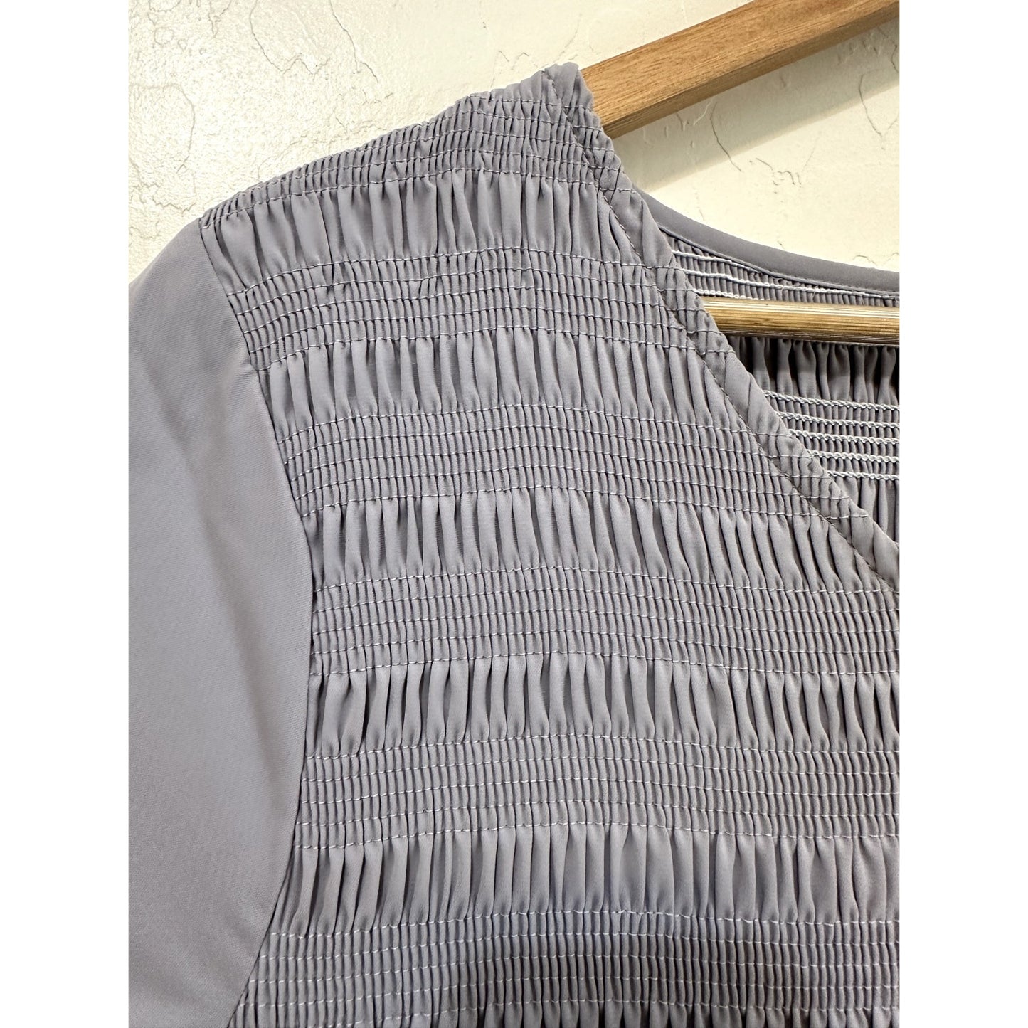 Womans Smocked Layered Maxi Dress Size XL Babydoll Boho Classic Minimal Event
