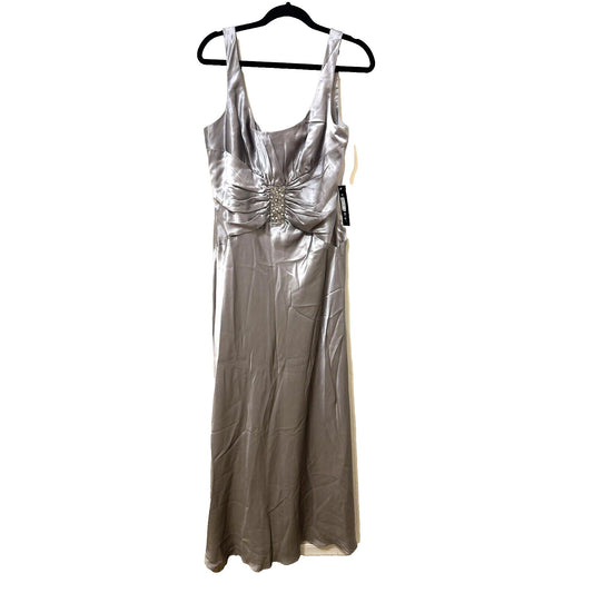 Vintage Y2K Cachet Womans Formal 100% Silk Maxi Dress Sz 16 Prom Event Gala Ball