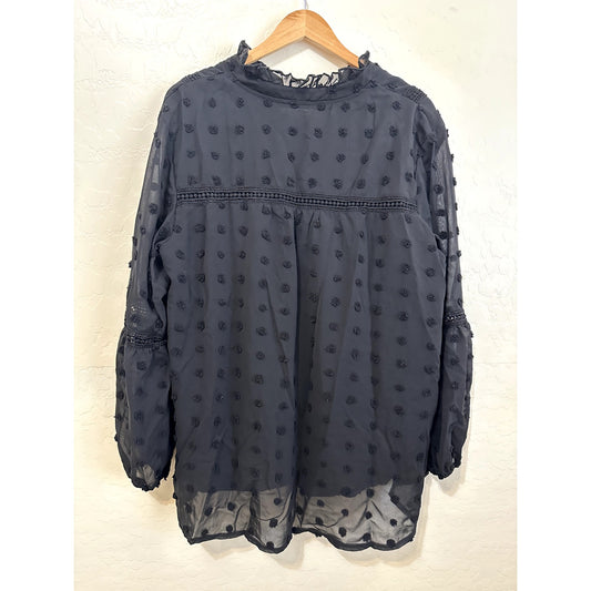 Shein Womans Cottagecore Top Size 2XL Preppy Boho Whimsigoth Old Money Edwardian