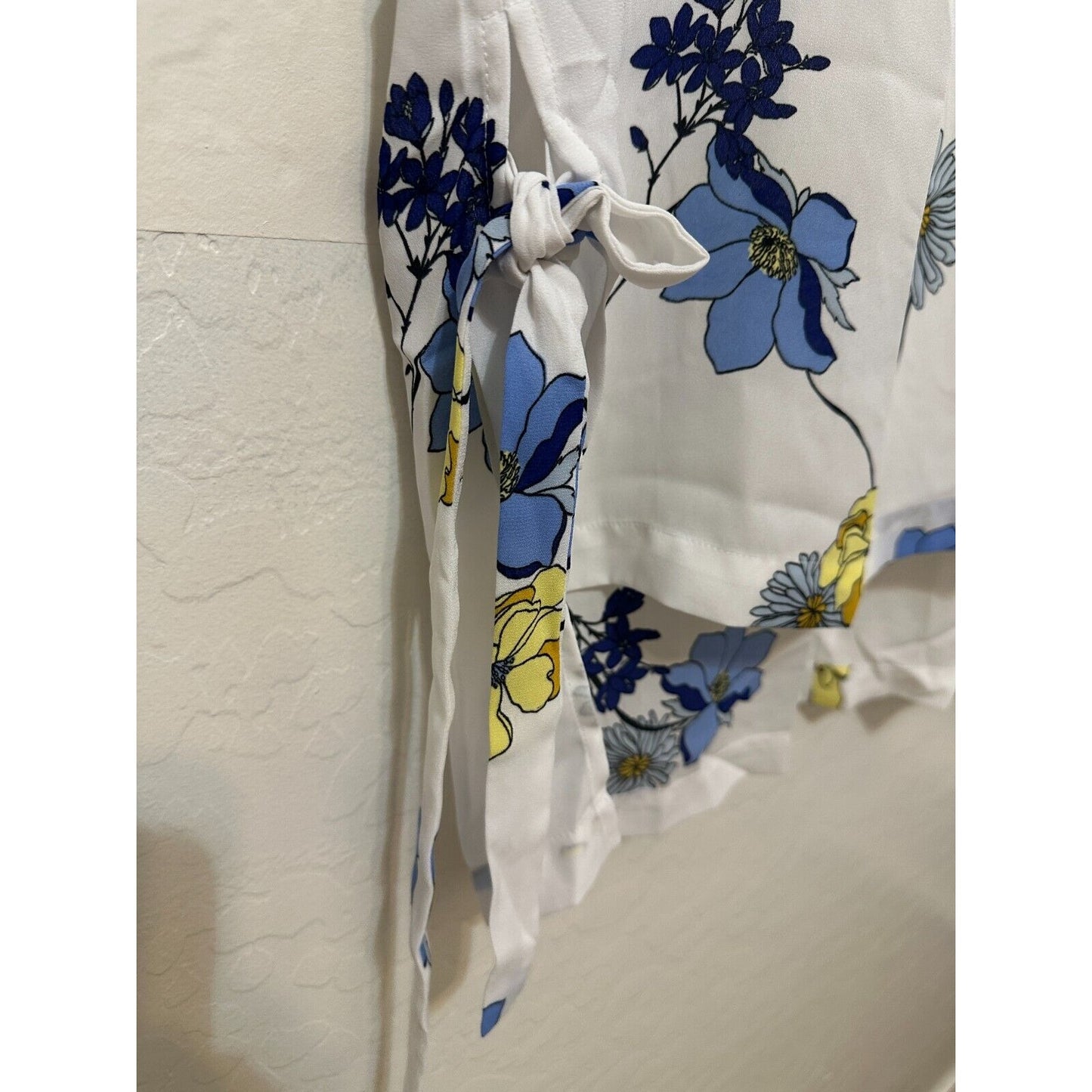 Worthington Womans Floral Sheer Top Size XL Bloomcore Boho Travel Hippie Office