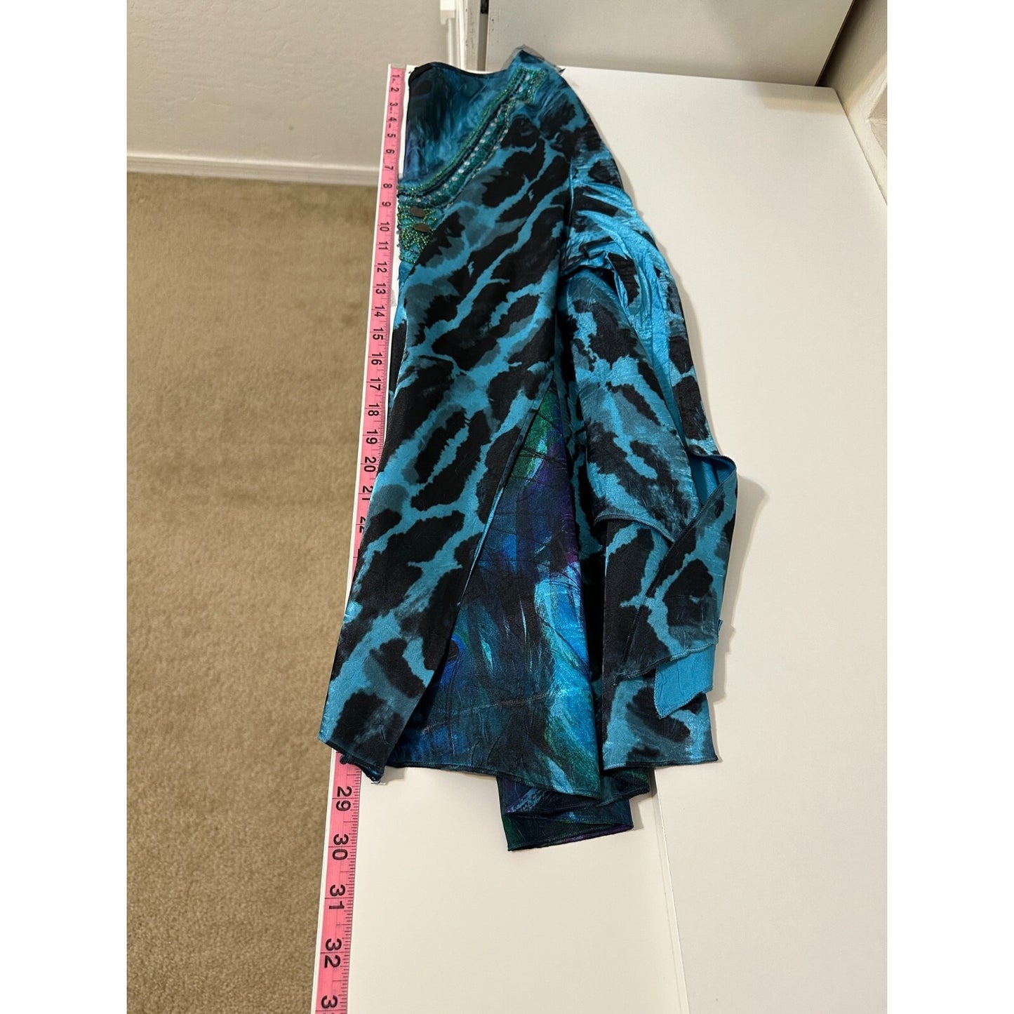 Y2K Womans Animal Print Top Size 2X Artsy Western Festival Beachy Resort Cruise