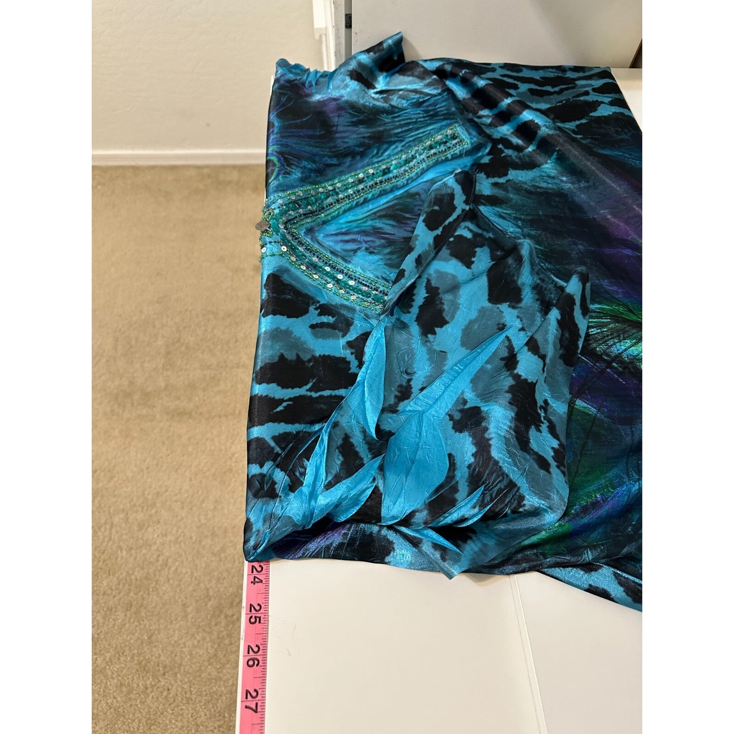 Y2K Womans Animal Print Top Size 2X Artsy Western Festival Beachy Resort Cruise