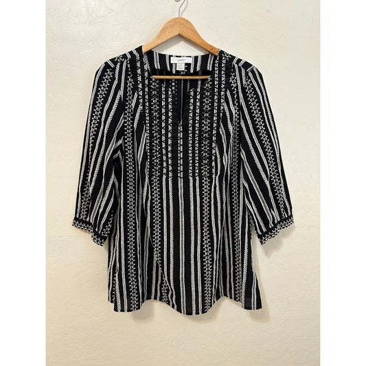 CJ Banks Womans Embroidered Tunic Size XL Boho Western Hippie Travel Resort Work