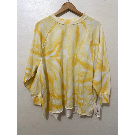 Womans Tie Dye Pullover Sweater Size S Oversized Festival Hippie Y2K Boho Beachy