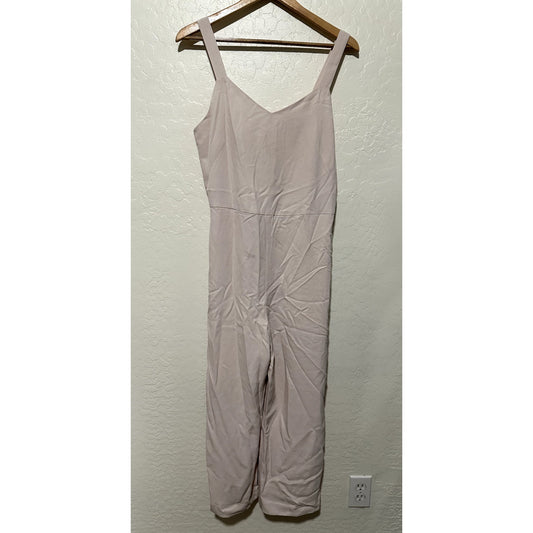 Everlane Women's The Japanese GoWeave Slip Jumpsuit blush Size 6 Wide Leg Boho