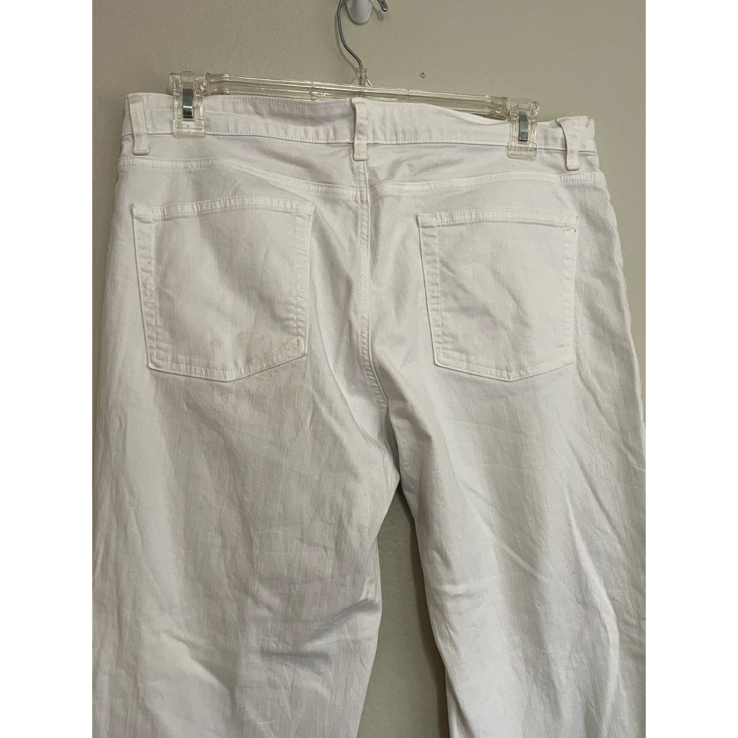 Eileen Fischer Woman's White Jeans Size 14 Modern Office Minimal