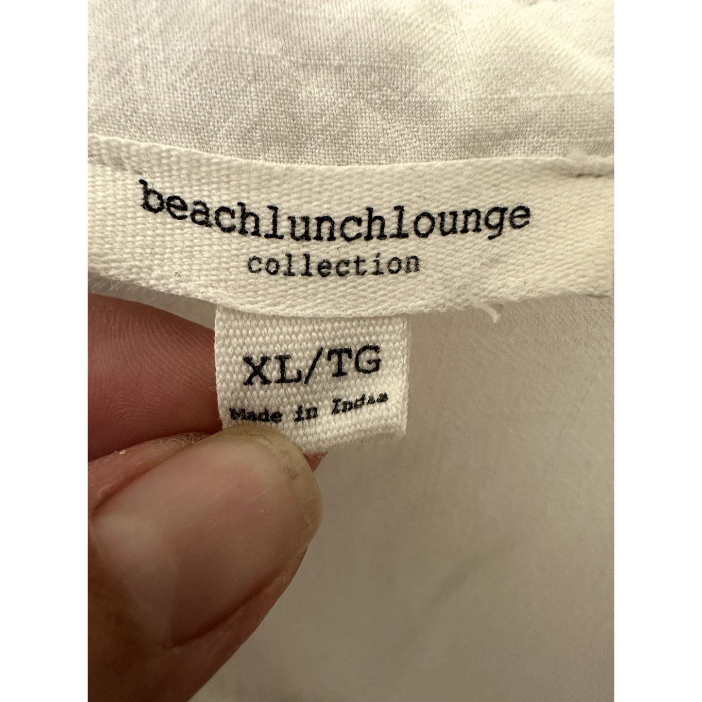 Beach lunch Lounge Womans Button Up Top Size XL Collared Boho Office Minimal