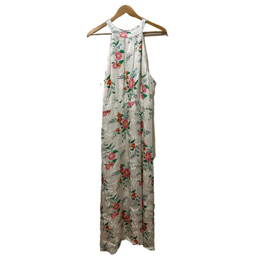 Loft Womans Floral Sleeveless Maxi Dress Sz 18 Easter Garden Angel Romantic NWT