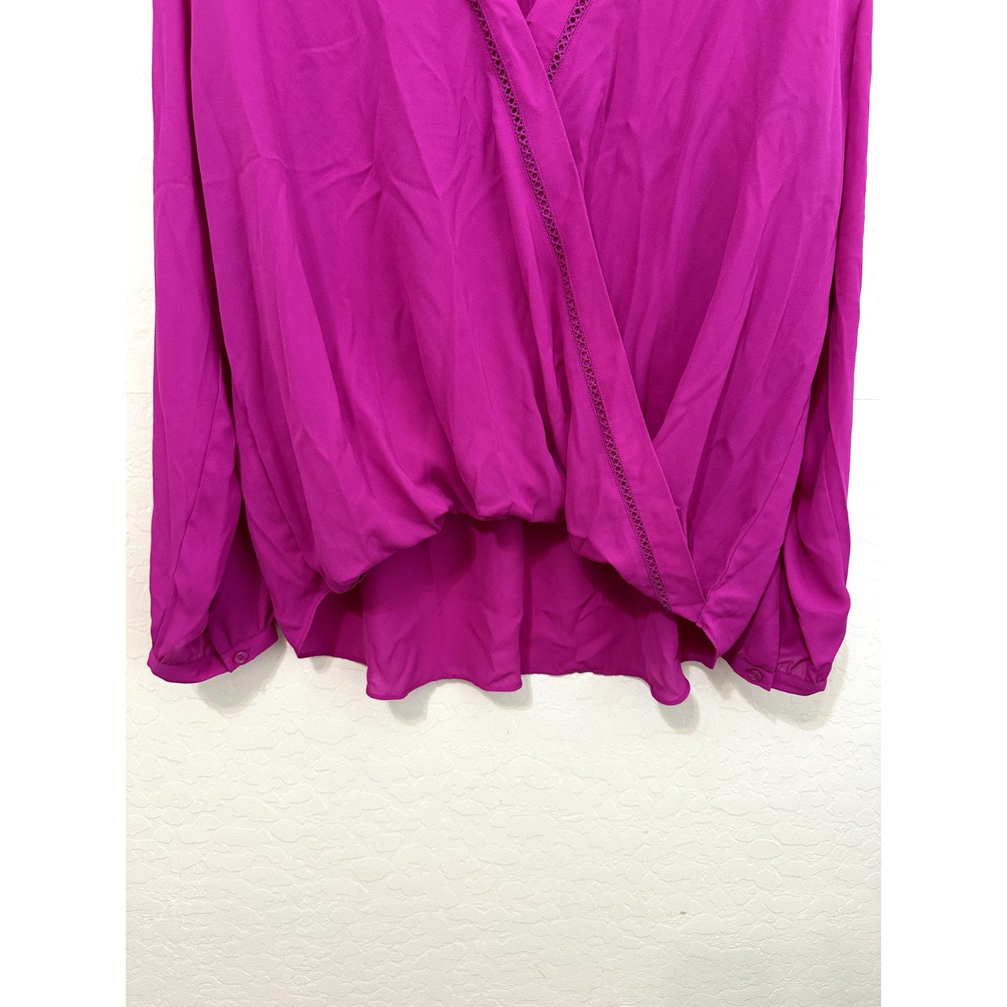 INC Womans Purple Tunic Top Size 2X Boho Travel Office Career Vacay High Low hem