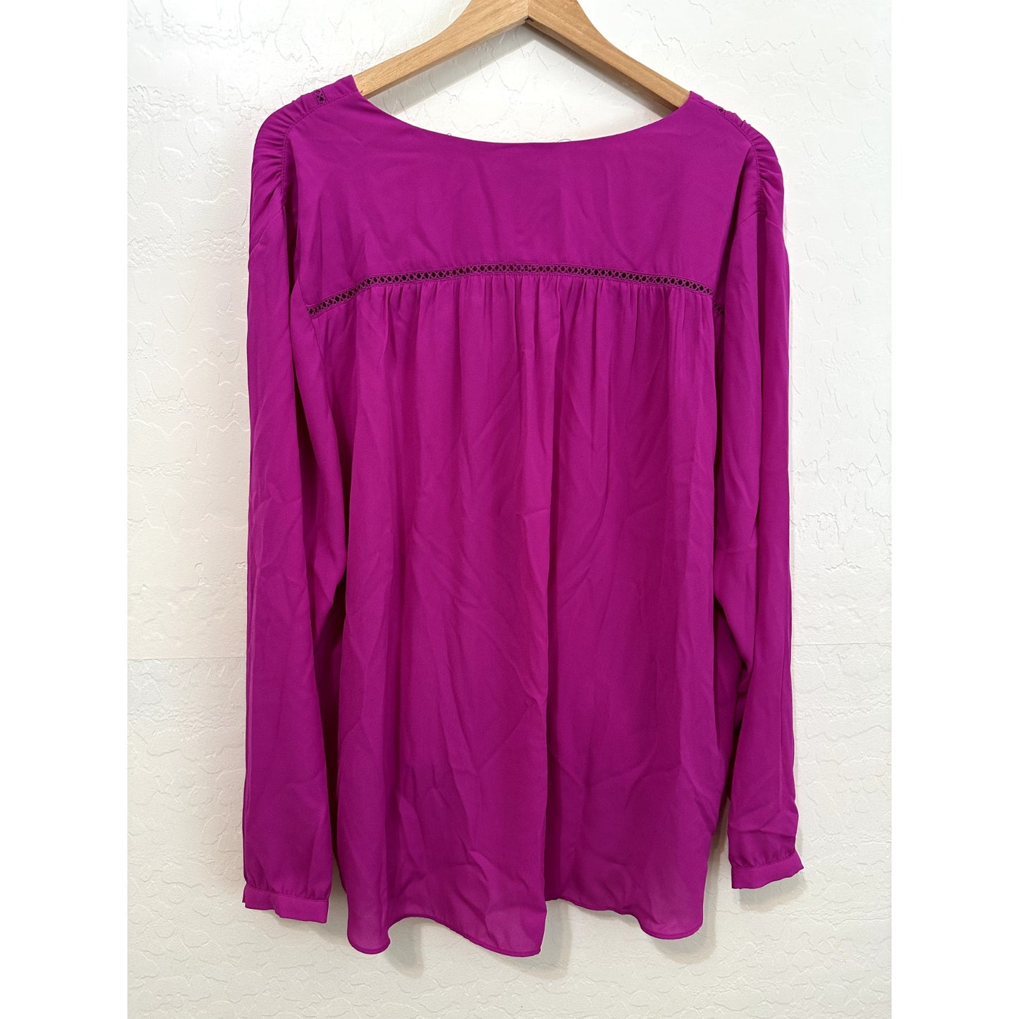 INC Womans Purple Tunic Top Size 2X Boho Travel Office Career Vacay High Low hem