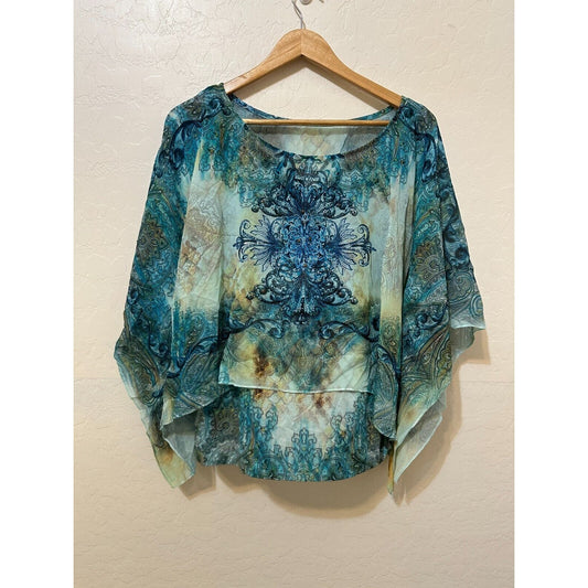 Fairy Dressbarn Womans Top Size PL Whimsical Ethereal Whimsigoth Boho Western
