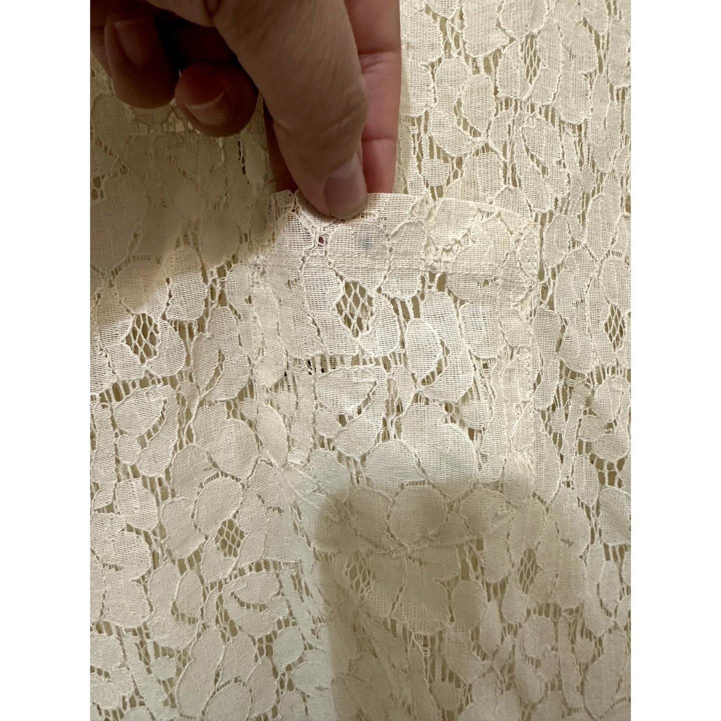 JCP Womans Sheer Floral Lace Top Size 1X Boho Western Quiet Luxury Capsule