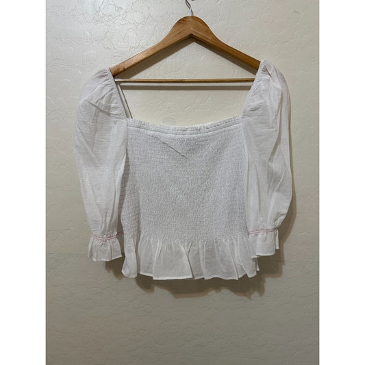 Tommy Hilfiger Woman Boho Top Sz XL Beachy Coquette Cottagecore Western Festival