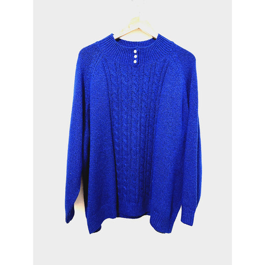 Karen Scott Womans Knit Pullover Sweater Size 3X Grandmacore Preppy Mature