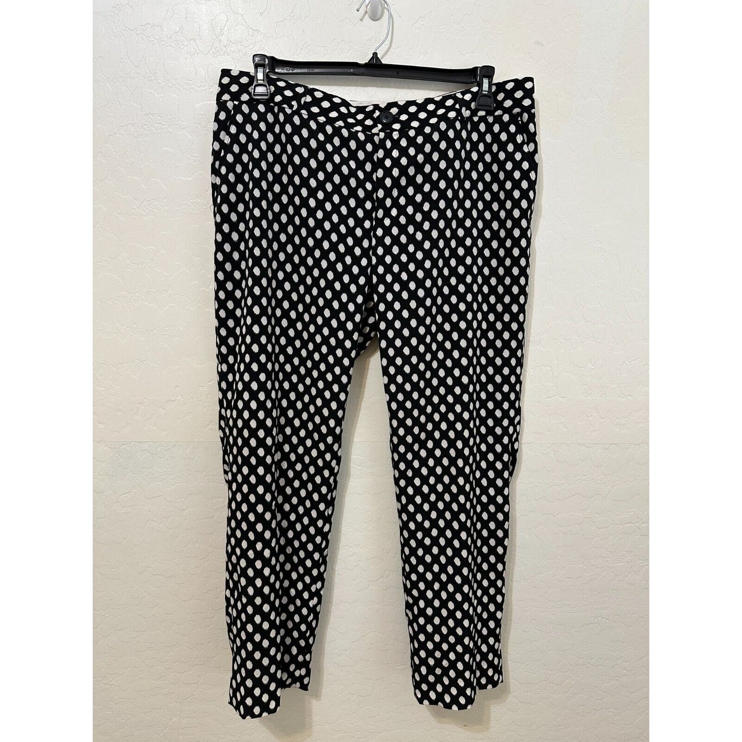 Banana Republic Womans Polka Dot Trouser Pants Size 14 Minimal Retro Career Work