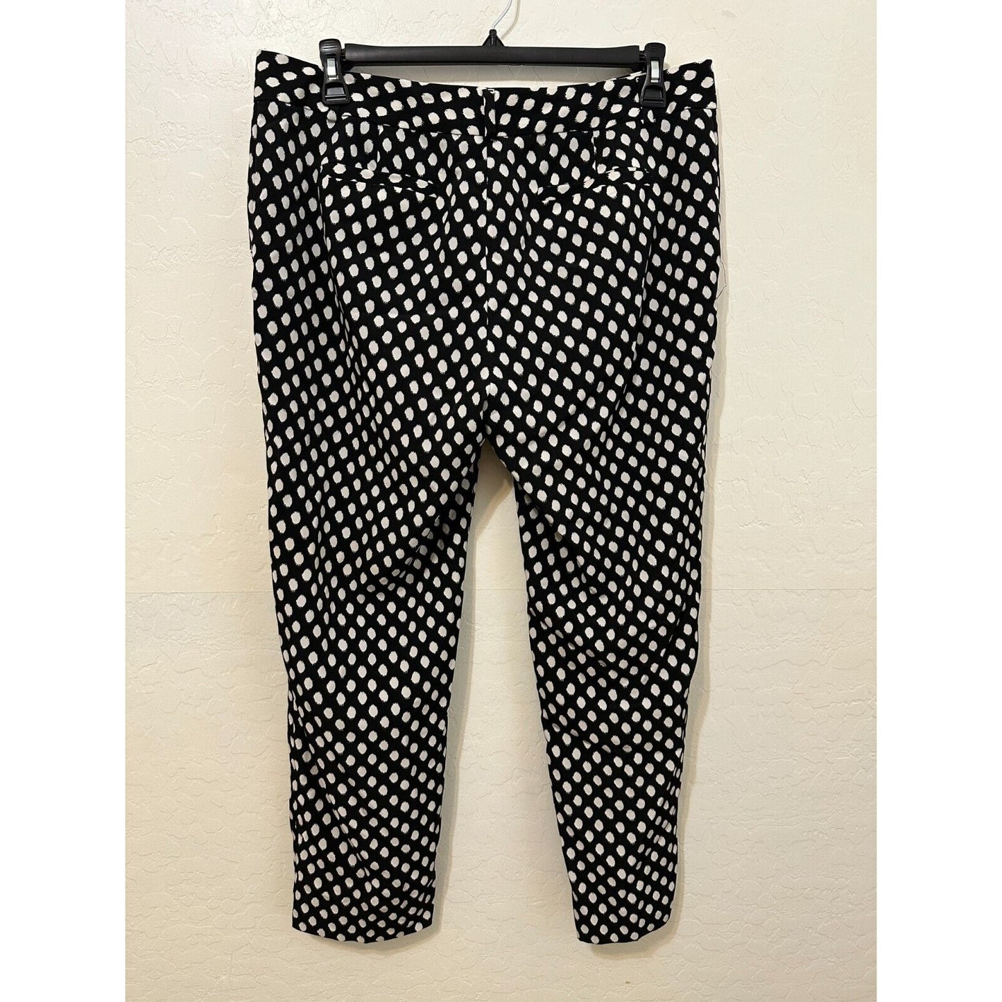 Banana Republic Womans Polka Dot Trouser Pants Size 14 Minimal Retro Career Work