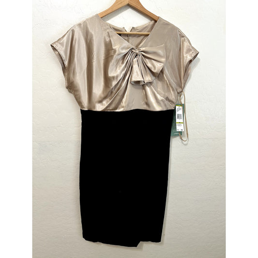 Vintage Jones Wear Midi Dress Size 14 Bow Holiday Event Wedding Guest Prom Gala