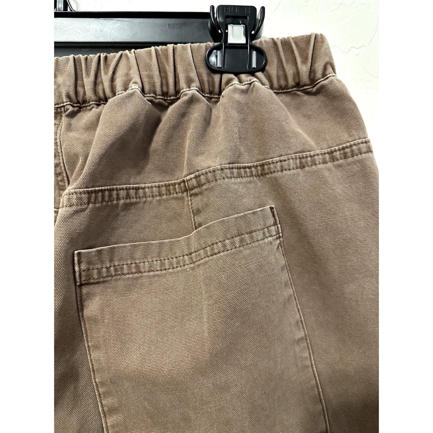 Forever 21 Womans Brown Wide Leg Cargo Pants Size L Y2K Grunge Chore Hipster