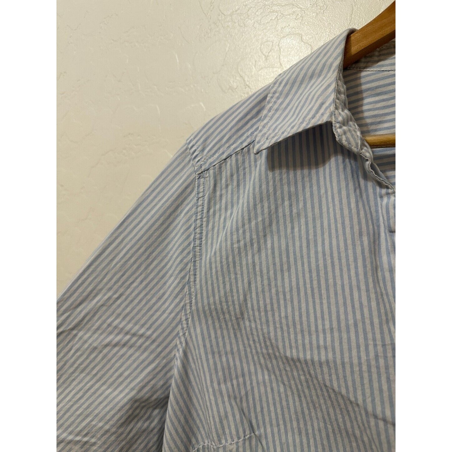 Lane Bryant Womans Button Up High Low Top Size 14/16 Nautical Beachy Minimal